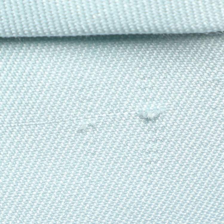 Pre Owned Badgley Mischka Powdered Blue Polyester Blend Ruffle Dress S