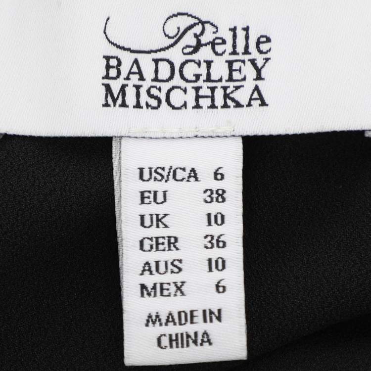 Pre Owned Badgley Mischka Black Crepe Top M