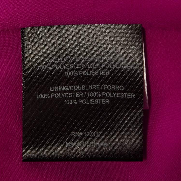 Pre Owned Badgley Mischka Pink Chiffon Wrap-Effect Draped Maxi Dress M