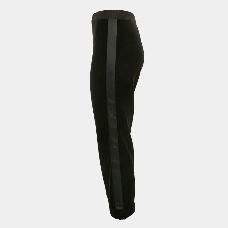 Pre Owned Bailey 44 Black Velvet Side Tape Detail Sabila Ponte Pants M