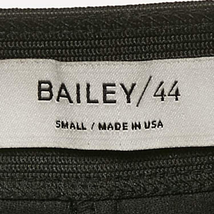 Pre Owned Bailey 44 Black Velvet Side Tape Detail Sabila Ponte Pants M