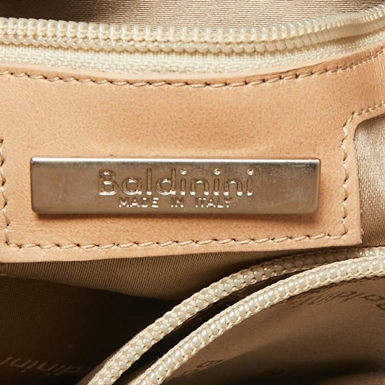 Pre Owned Baldinini Beige Laser Cut Leather Tote