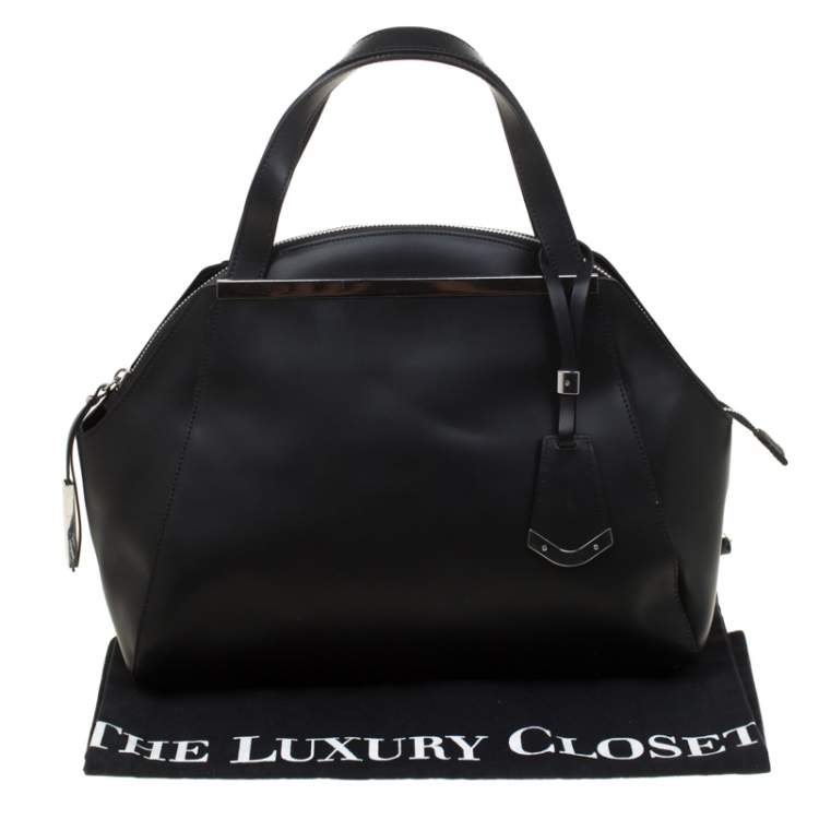 Pre Owned Baldinini Black Leather Satchel