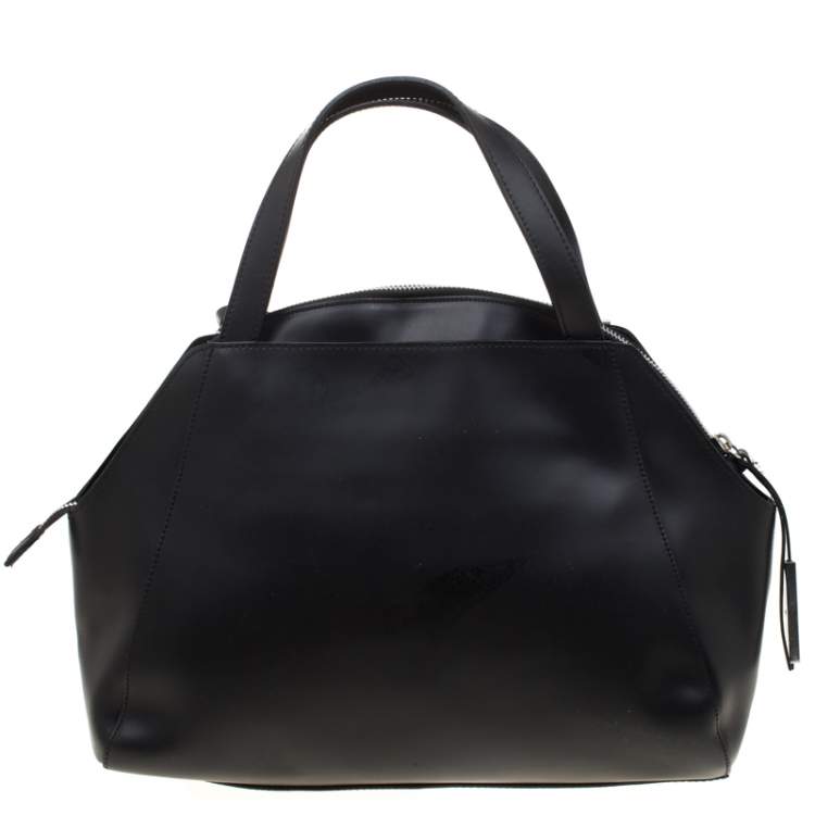 Pre Owned Baldinini Black Leather Satchel