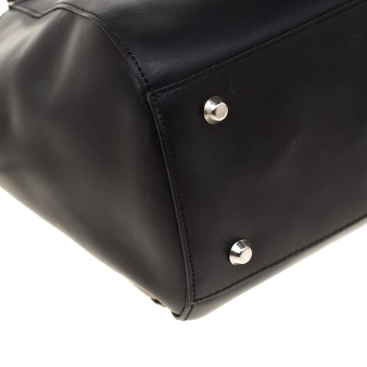 Pre Owned Baldinini Black Leather Satchel