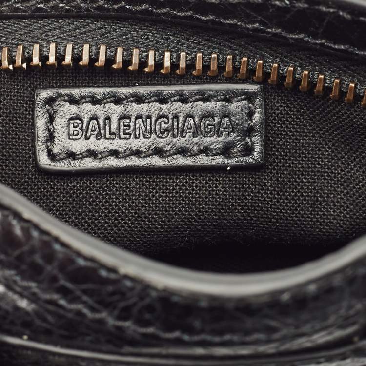 Pre Owned Balenciaga Black Leather Le City Micro Bag Charm