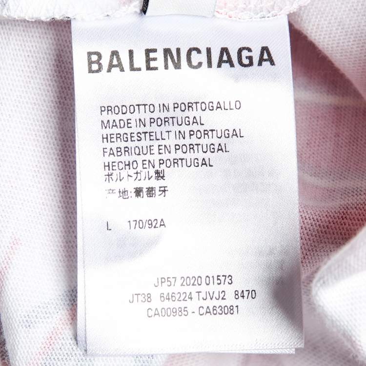 Pre Owned Balenciaga Multicolor Graphic Print Knit Top and Leggings Set XL