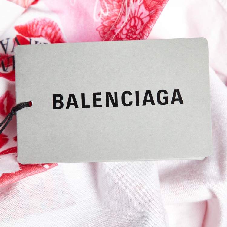 Pre Owned Balenciaga Multicolor Graphic Print Knit Top and Leggings Set XL
