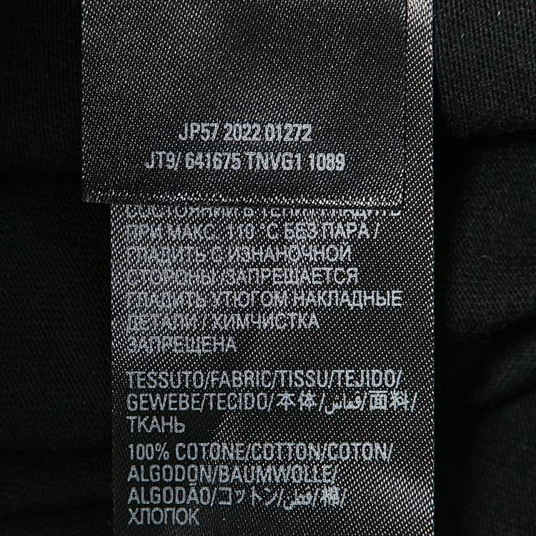 Pre Owned Balenciaga Black Logo Print Cotton Crewneck Oversized T-Shirt L