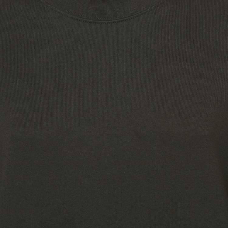 Pre Owned Balenciaga Black Logo Studded Cotton Knit Oversized Unisex T-Shirt M