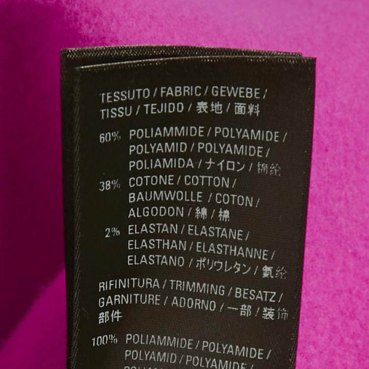 Pre Owned Balenciaga Fuchsia Pink Copywrite Logo Print Jersey Oversized Hoodie S