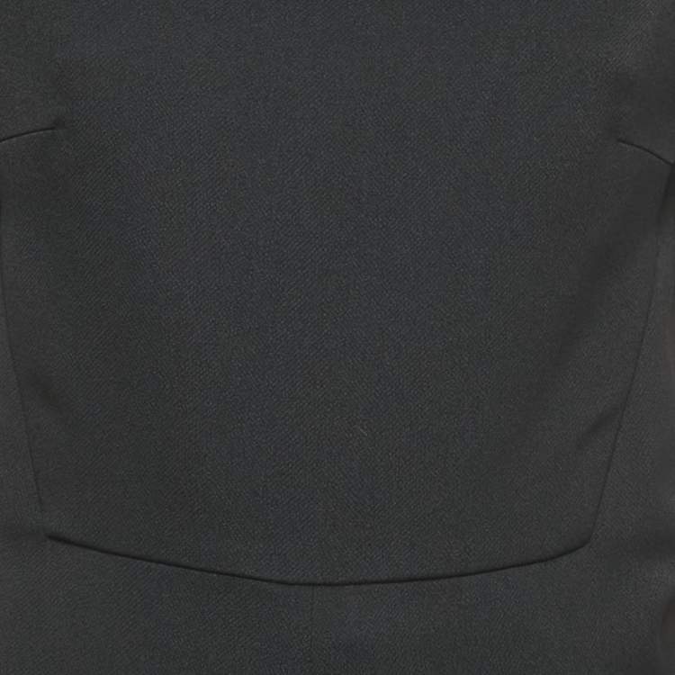 Pre Owned Balenciaga Black Crepe Shift Dress M