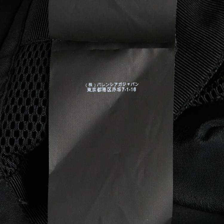 Pre Owned Balenciaga Black Crepe Shift Dress M