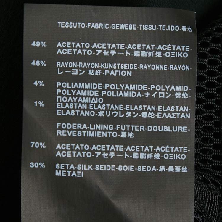 Pre Owned Balenciaga Black Crepe Shift Dress M