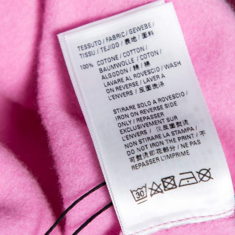 Pre Owned Balenciaga Pink Cotton World Food Programme Logo Printed Hoodie XS