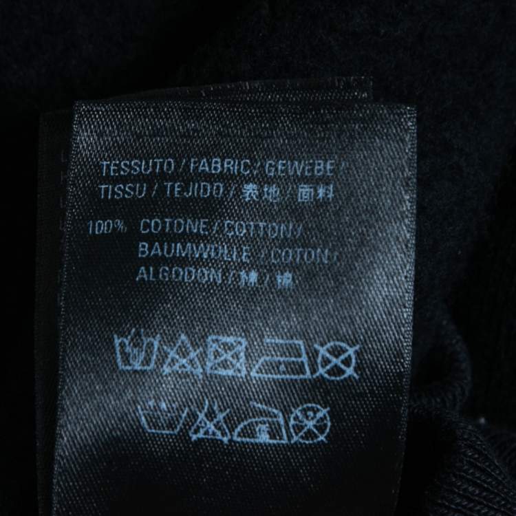 Pre Owned Balenciaga Black Cotton Speed Hunter Printed Hoodie L