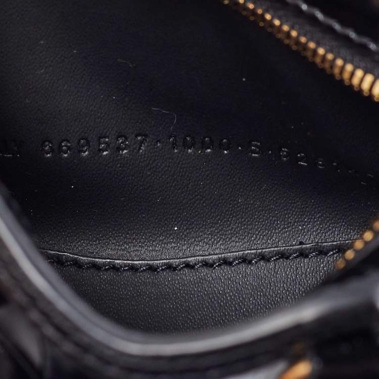 مملوكة مسبقًا Balenciaga Black Croc Embossed Leather Super Nano Neo Classic Bag