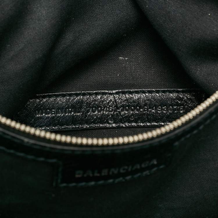 Pre Owned Balenciaga Black Leather Neo Cagole City Tote