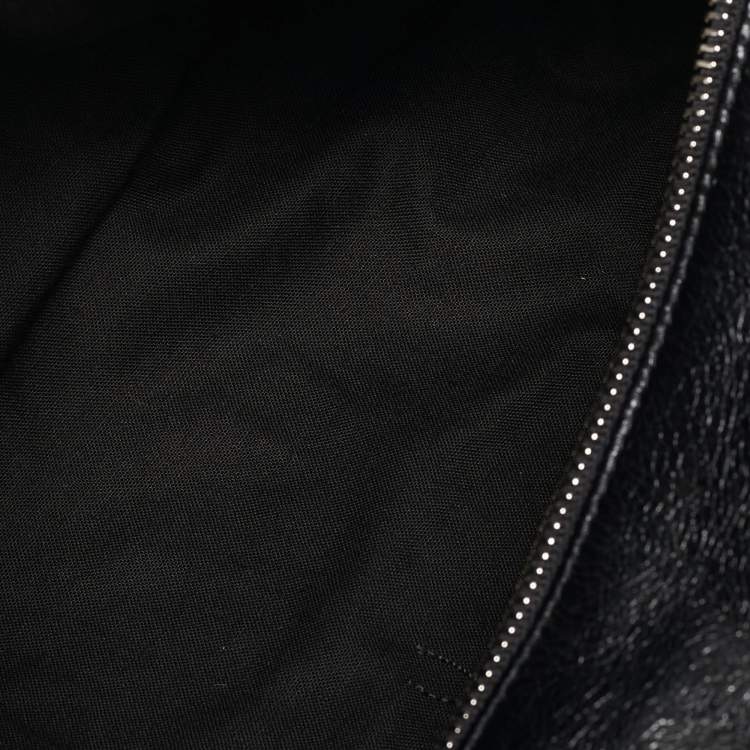 Pre Owned Balenciaga Black Glossy Leather Superbusy Sling Bag