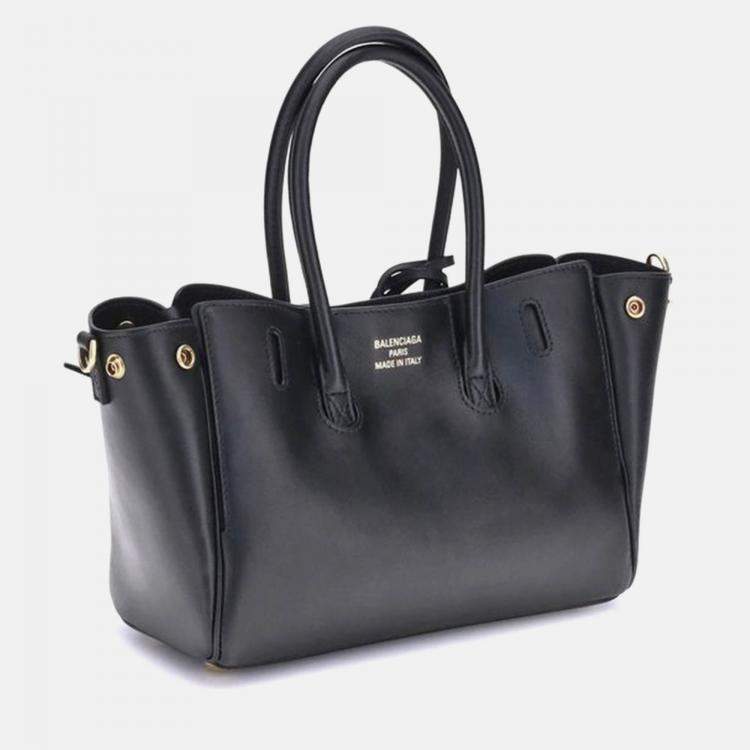 Pre Owned Balenciaga Bel Air Mini Black Leather Handbag