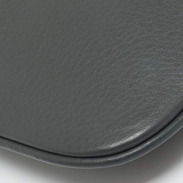 Pre Owned Balenciaga Everyday Grey Leather Zip Pouch 