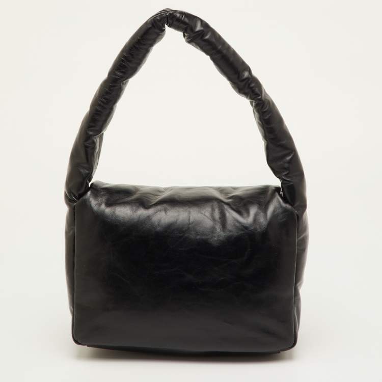 Pre Owned Balenciaga Monaco Small Black Leather Shoulder Bag