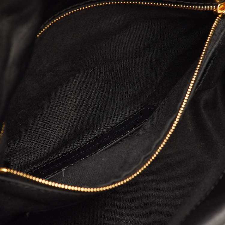 Pre Owned Balenciaga Monaco Small Black Leather Shoulder Bag