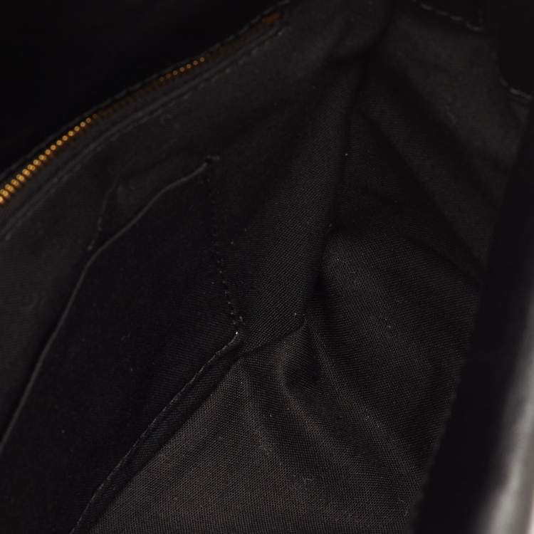 Pre Owned Balenciaga Monaco Small Black Leather Shoulder Bag