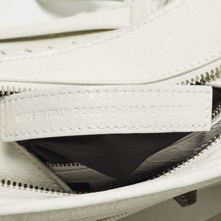 Pre Owned Balenciaga Neo Cagole XS White Leather Tote