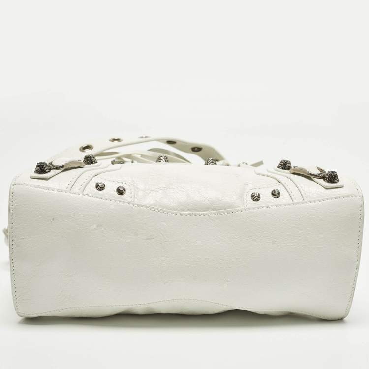 Pre Owned Balenciaga Neo Cagole XS White Leather Tote