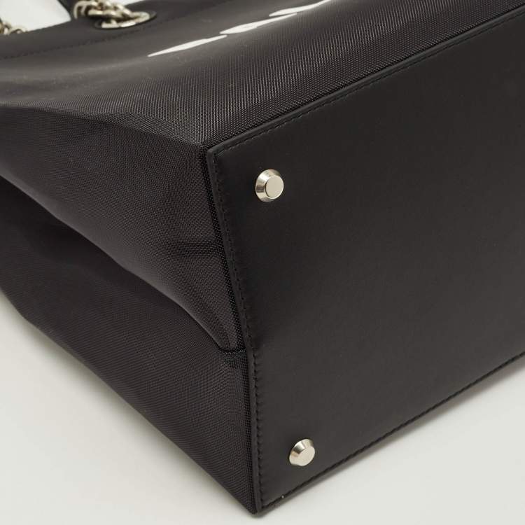 Pre Owned Balenciaga Duty Free Large Black Mesh Nylon Tote