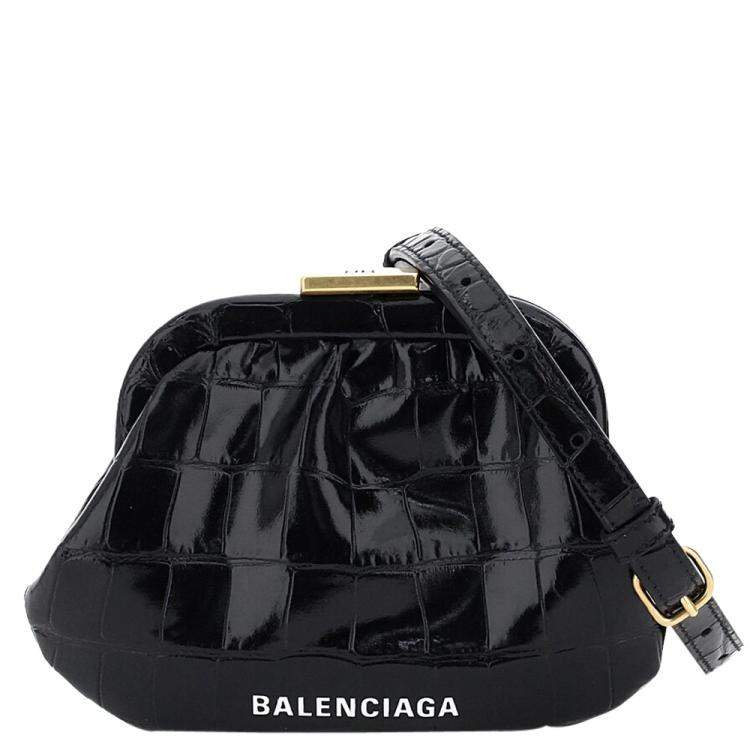 Balenciaga black clutch hotsell