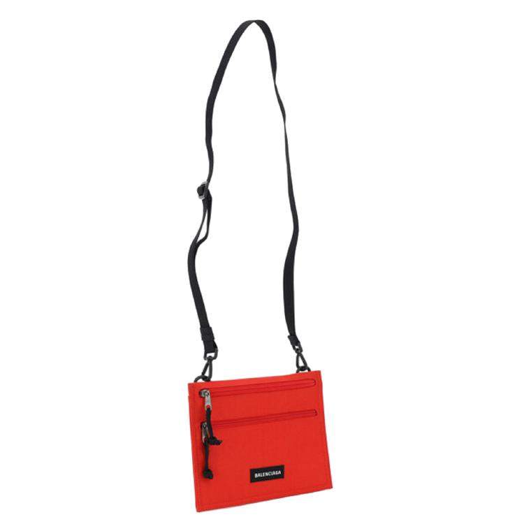 balenciaga red explorer pouch