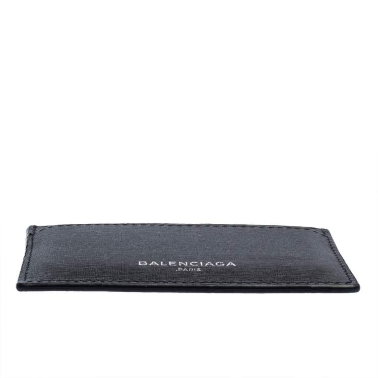 Pre Owned Balenciaga Black Leather Everyday Card Case