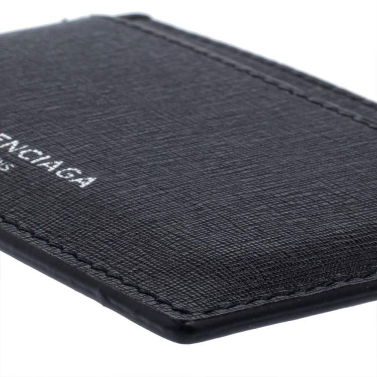 Pre Owned Balenciaga Black Leather Everyday Card Case