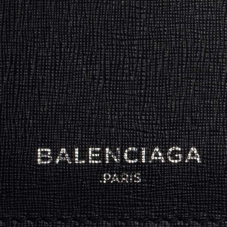 Pre Owned Balenciaga Black Leather Everyday Card Case