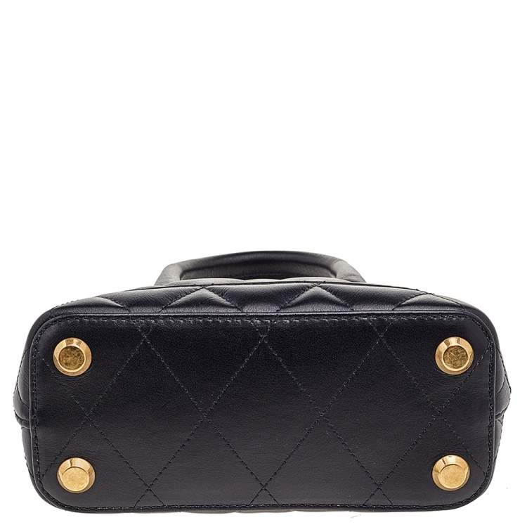 مملوكة مسبقًا Balenciaga Black Quilted Leather XXS Ville Satchel