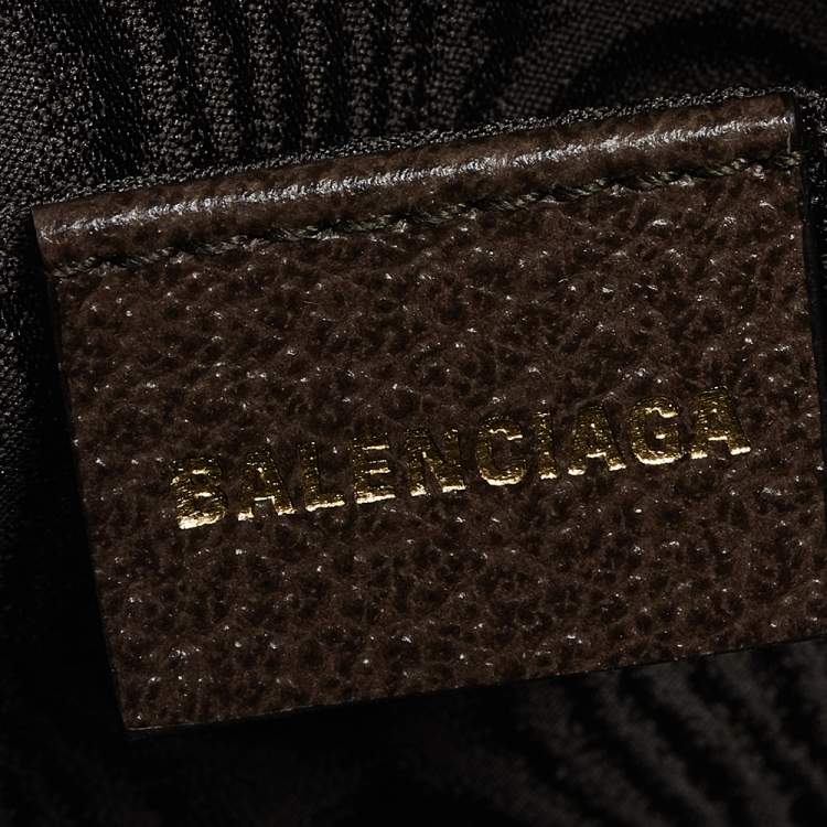 مملوكة مسبقًا Balenciaga x Gucci Brown/Beige Coated Canvas and Leather The Hacker Project Boston Bag
