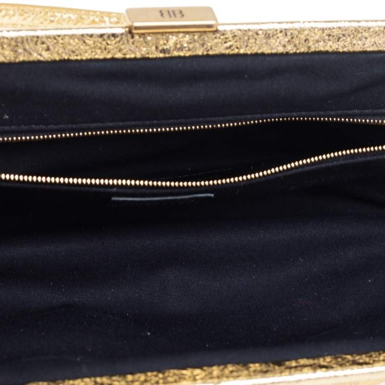 Pre Owned Balenciaga Gold Leather XL Cloud Clutch