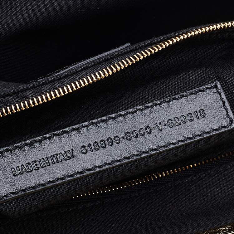 Pre Owned Balenciaga Metallic Gold Leather Cloud XL Clutch