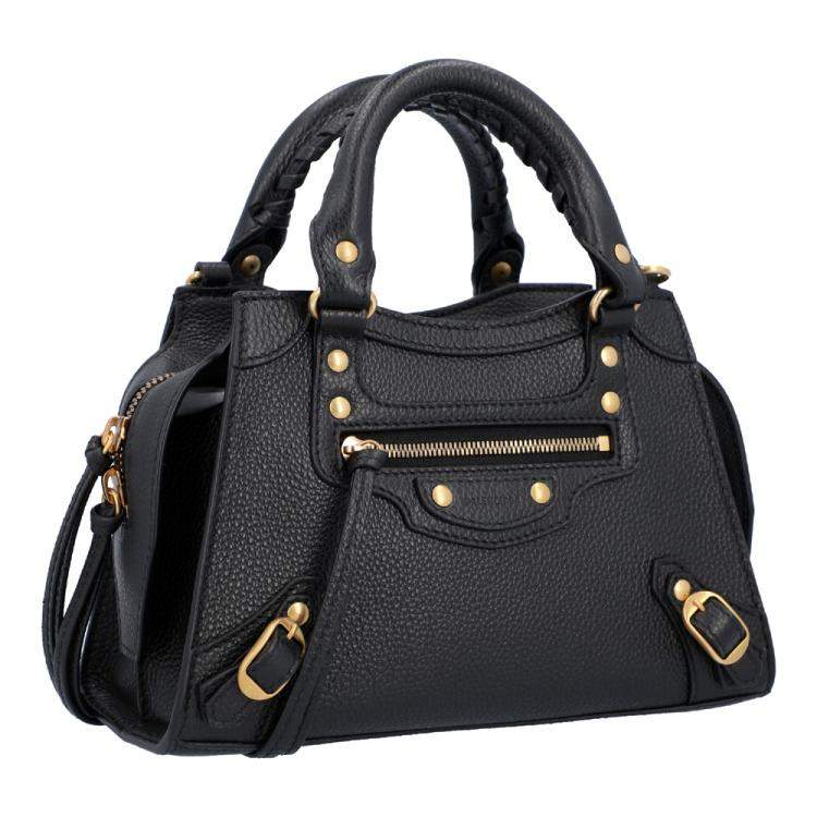 Pre Owned Balenciaga Black Leather Neo Classic Mini Bag