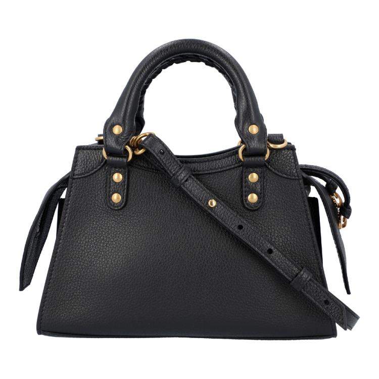 Pre Owned Balenciaga Black Leather Neo Classic Mini Bag