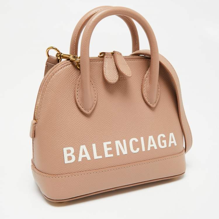 مملوكة مسبقًا Balenciaga Beige Leather XXS Ville Satchel