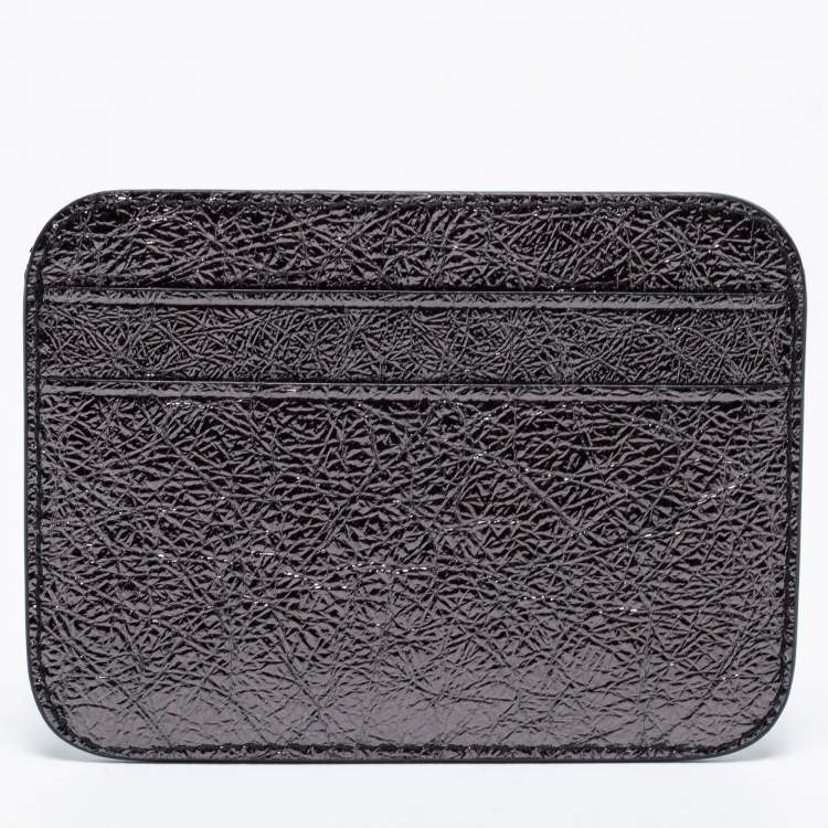 Pre Owned Balenciaga Dark Grey Leather Card Holder