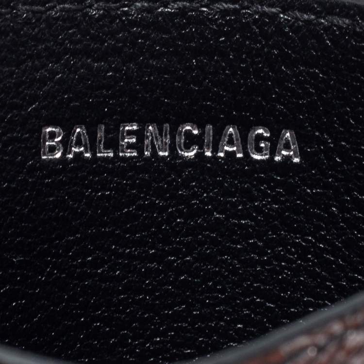 Pre Owned Balenciaga Dark Grey Leather Card Holder