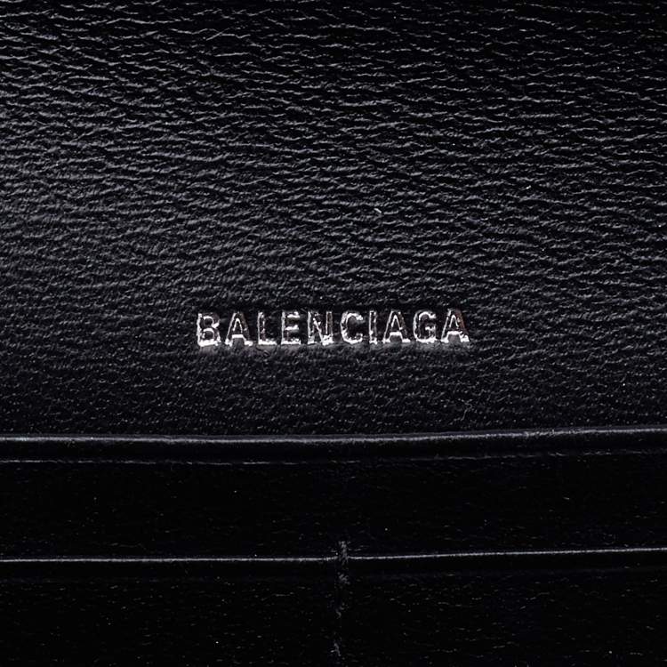 Pre Owned Balenciaga Black Leather Everyday Wallet on Chain
