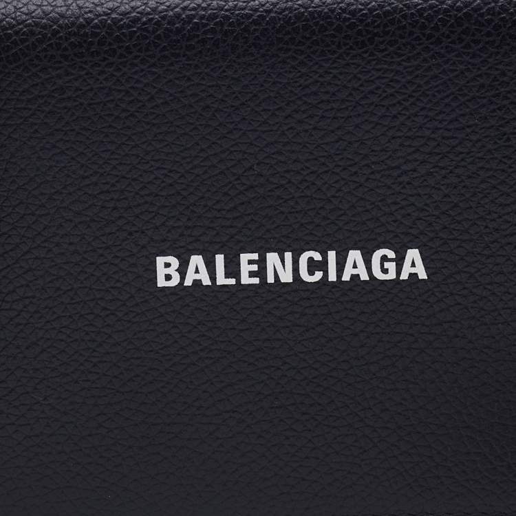 Pre Owned Balenciaga Black Leather Everyday Wallet on Chain