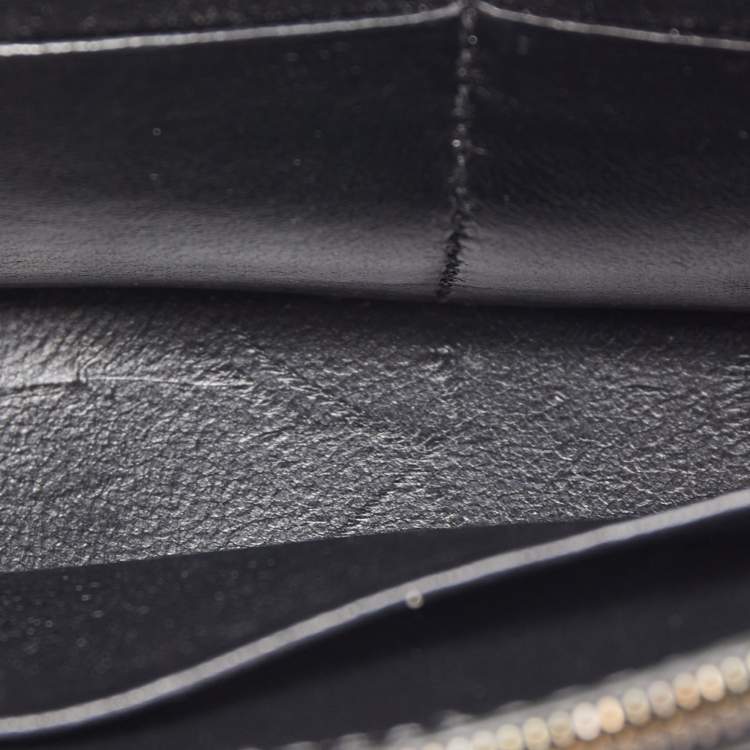 Pre Owned Balenciaga Grey Croc Embossed Patent Leather Small Hourglass Wallet on Chain