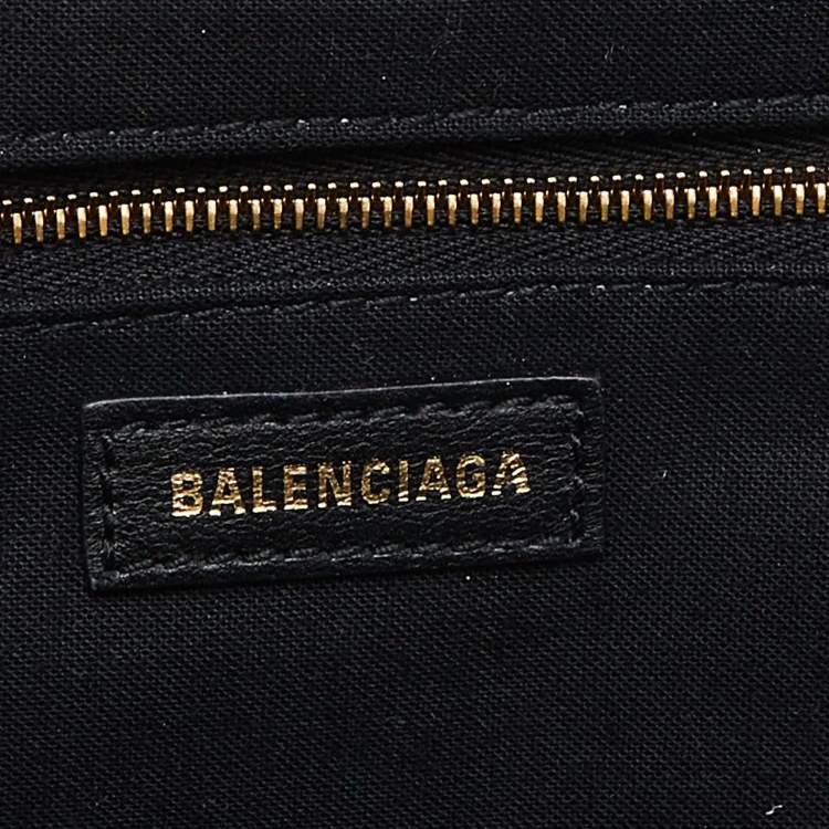 Pre Owned Balenciaga Metallic Gold Leather Cloud XL Clutch