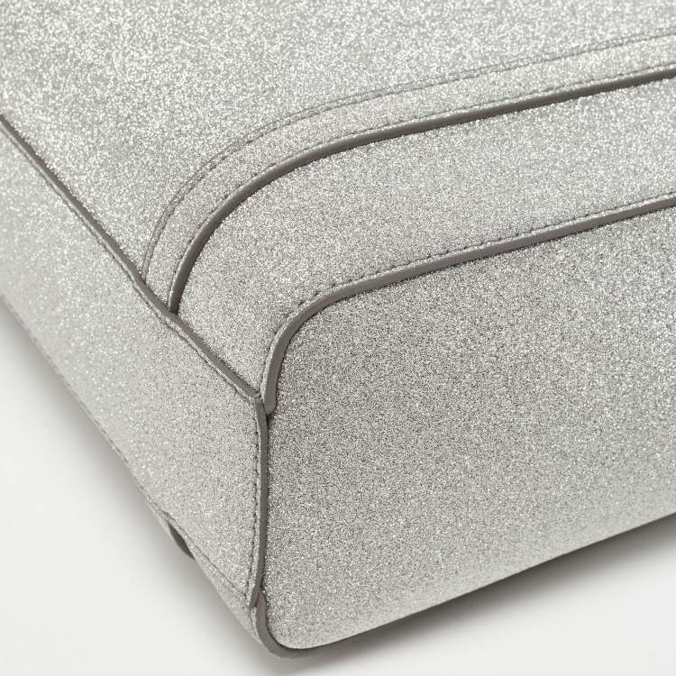 مملوكة مسبقًا Balenciaga Silver Glitter Leather XXS Everyday Tote